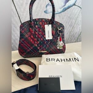 🌟 LIMITED EDITION NWT BRAHMIN ROSETTA HOLLY MELBOURNE  with Brighton purse charm